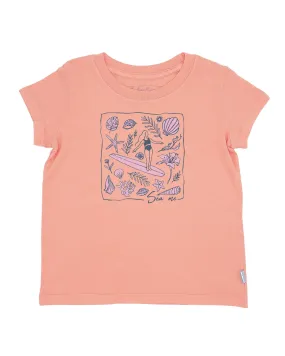 12mos, 18mos, 4yrs Sea Me Everyday Vintage Tee in Papaya