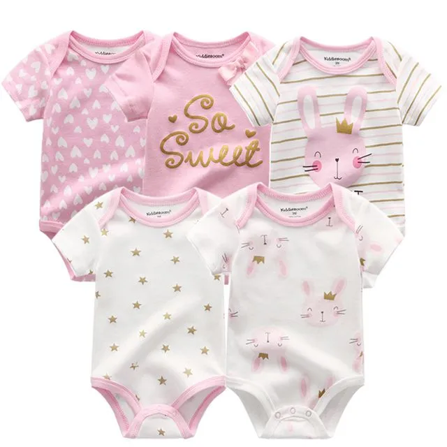 2020 Baby Rompers 5-pack infantil Jumpsuit Boy&girls clothes Summer High quality Striped newborn ropa bebe Clothing Costume