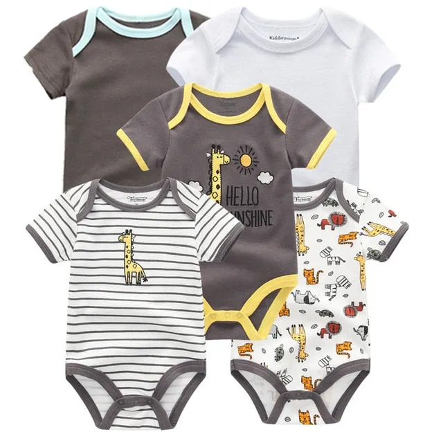 2020 Baby Rompers 5-pack infantil Jumpsuit Boy&girls clothes Summer High quality Striped newborn ropa bebe Clothing Costume