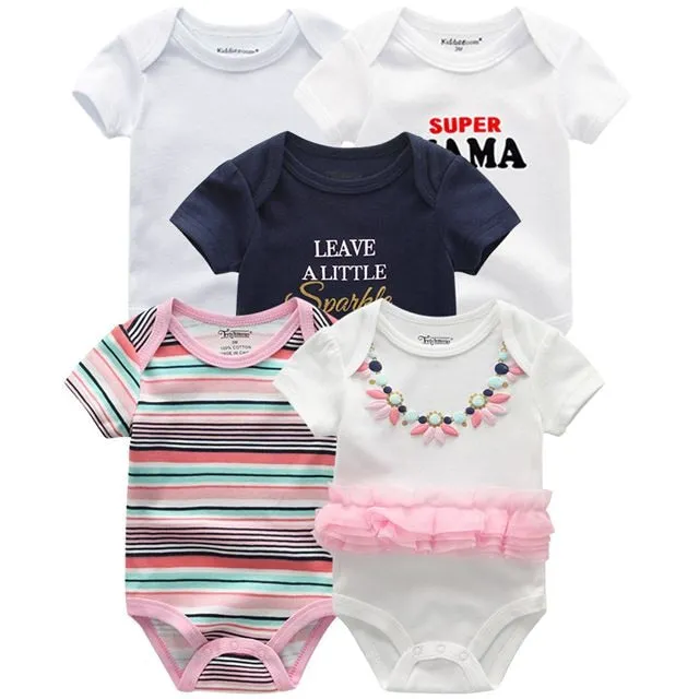 2020 Baby Rompers 5-pack infantil Jumpsuit Boy&girls clothes Summer High quality Striped newborn ropa bebe Clothing Costume