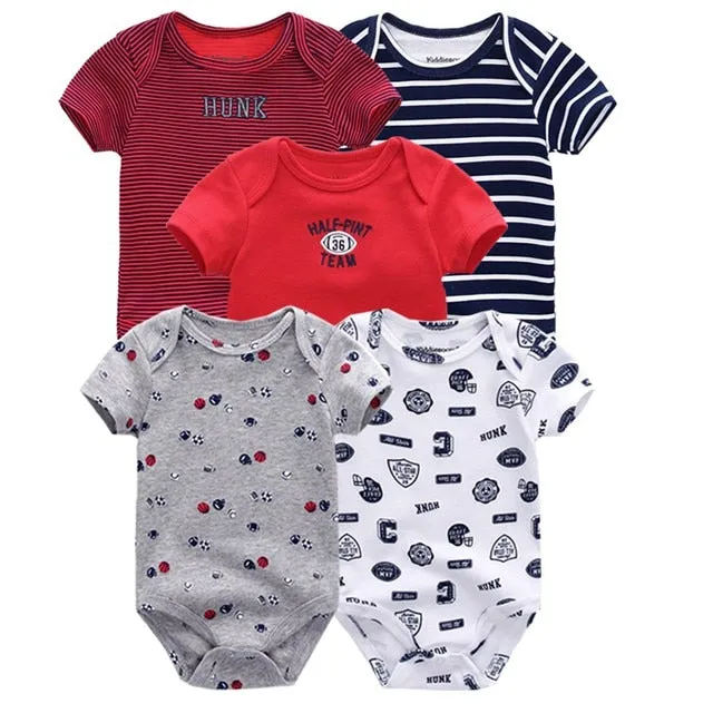 2020 Baby Rompers 5-pack infantil Jumpsuit Boy&girls clothes Summer High quality Striped newborn ropa bebe Clothing Costume