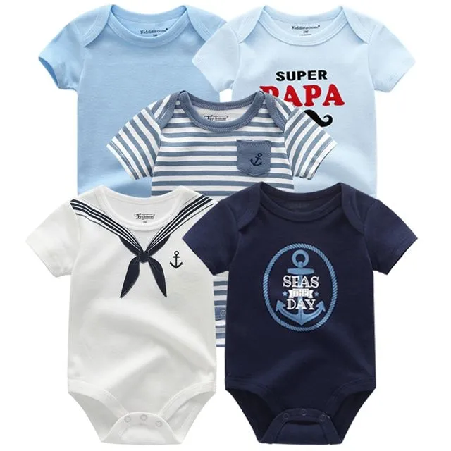 2020 Baby Rompers 5-pack infantil Jumpsuit Boy&girls clothes Summer High quality Striped newborn ropa bebe Clothing Costume