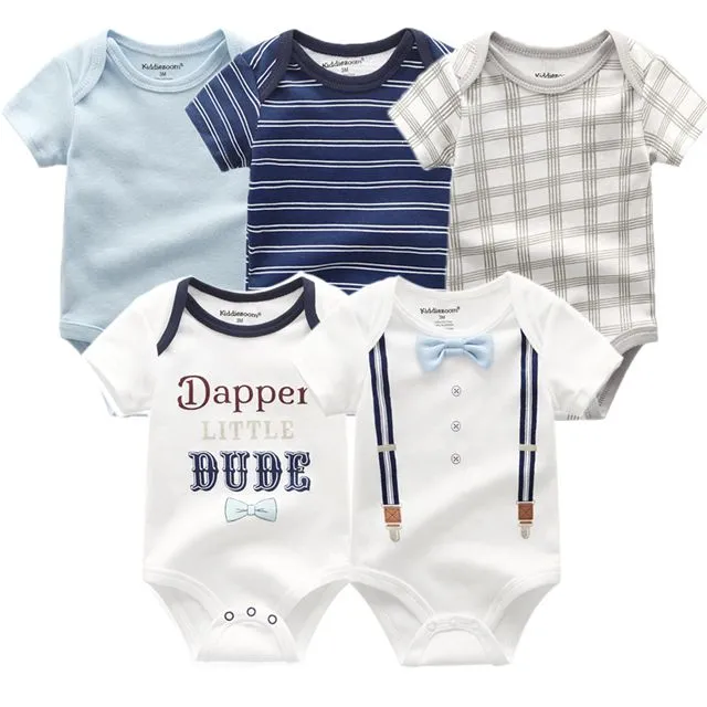 2020 Baby Rompers 5-pack infantil Jumpsuit Boy&girls clothes Summer High quality Striped newborn ropa bebe Clothing Costume