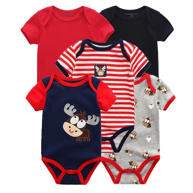 2020 Baby Rompers 5-pack infantil Jumpsuit Boy&girls clothes Summer High quality Striped newborn ropa bebe Clothing Costume