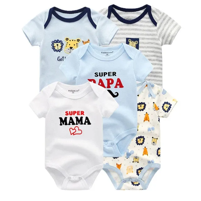 2020 Baby Rompers 5-pack infantil Jumpsuit Boy&girls clothes Summer High quality Striped newborn ropa bebe Clothing Costume