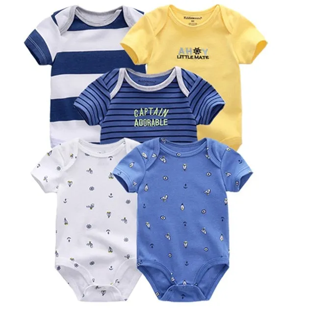 2020 Baby Rompers 5-pack infantil Jumpsuit Boy&girls clothes Summer High quality Striped newborn ropa bebe Clothing Costume
