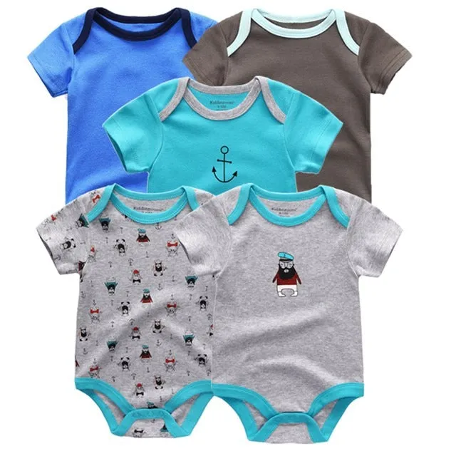 2020 Baby Rompers 5-pack infantil Jumpsuit Boy&girls clothes Summer High quality Striped newborn ropa bebe Clothing Costume