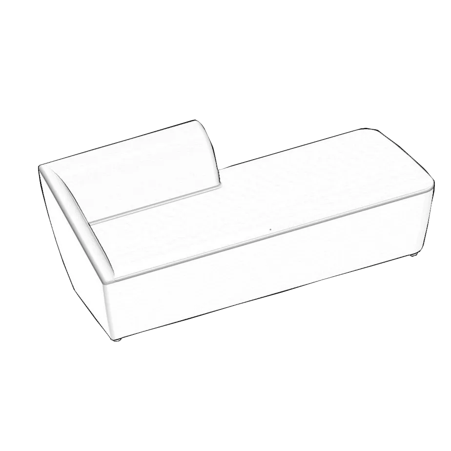 Amarcord AM15 Chaise Lounge Left Armrest