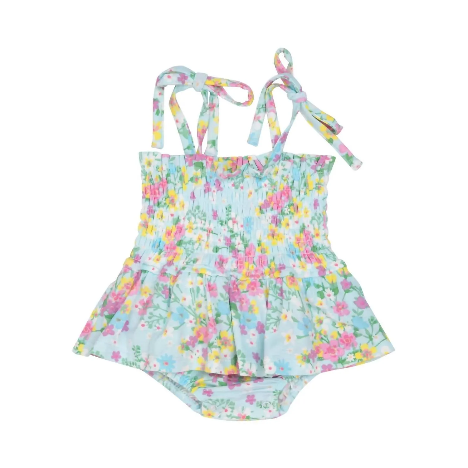 Angel Dear - Girl's Smocked Bubble with Skirt