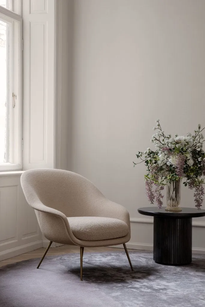BAT LOUNGE CHAIR - FULLY UPHOLSTERED, LOW BACK, CONIC BASE