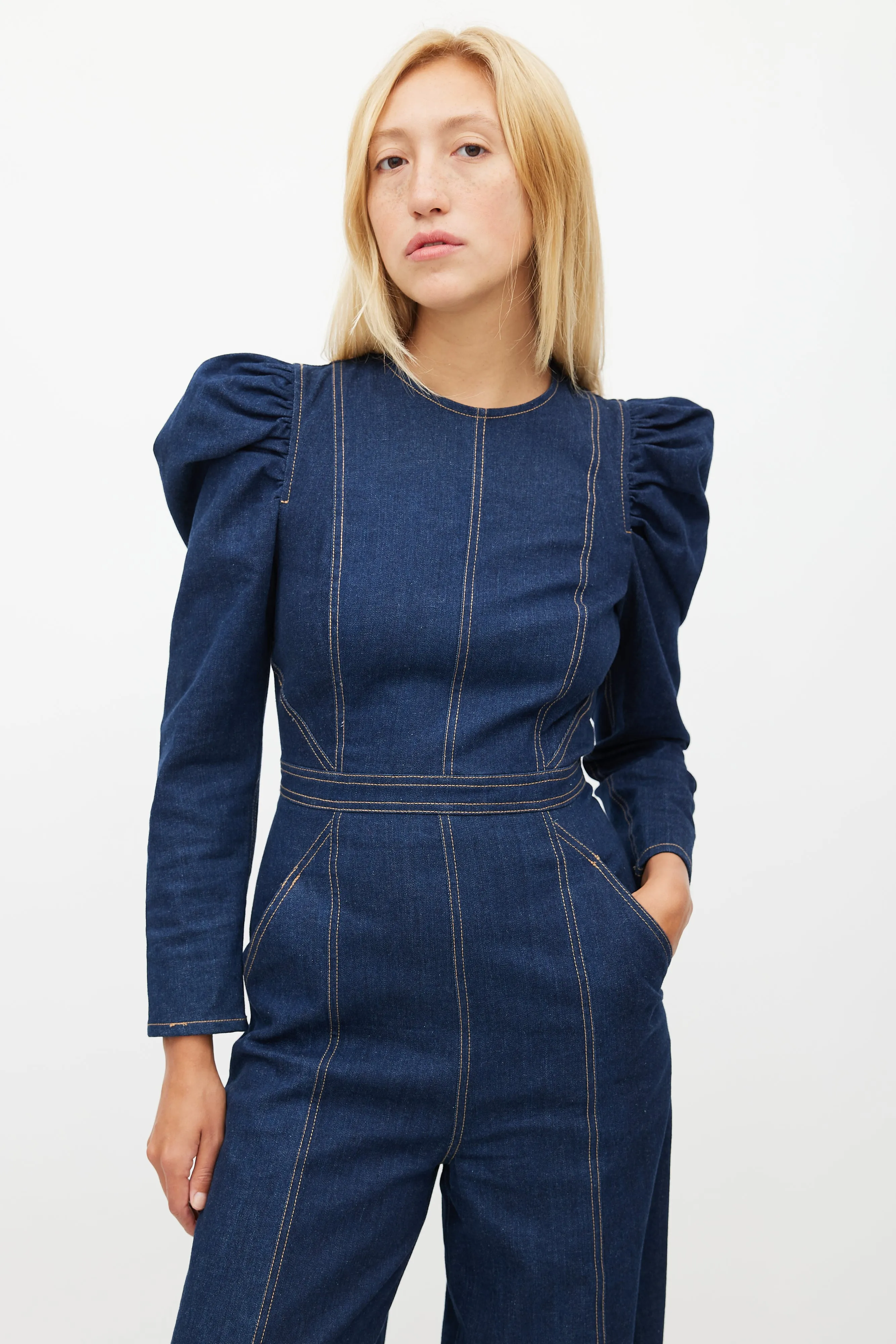Blue Denim Jumpsuit