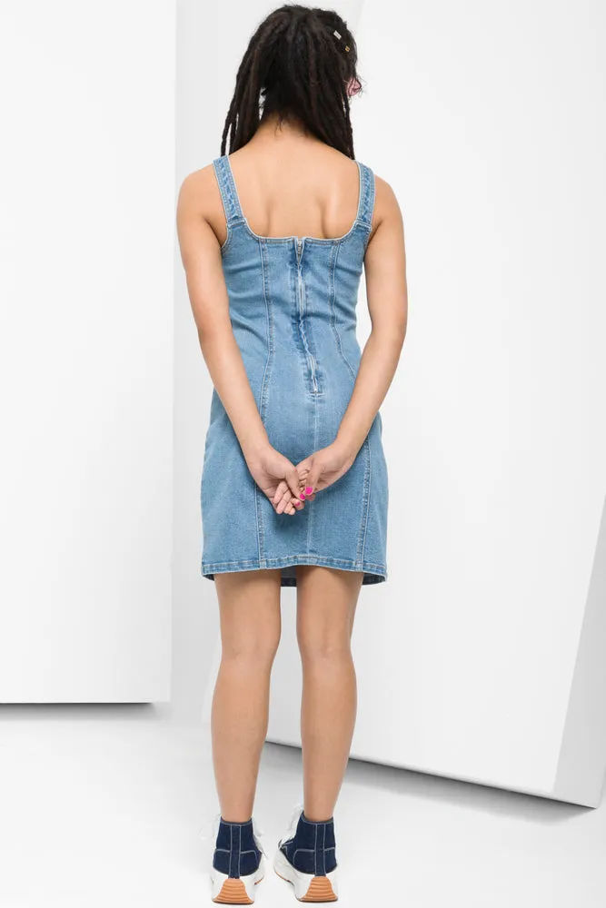 Bodycon Denim Dress Blue