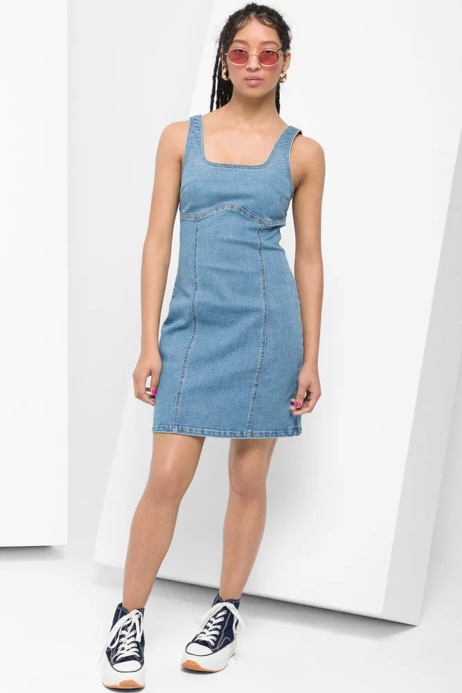 Bodycon Denim Dress Blue