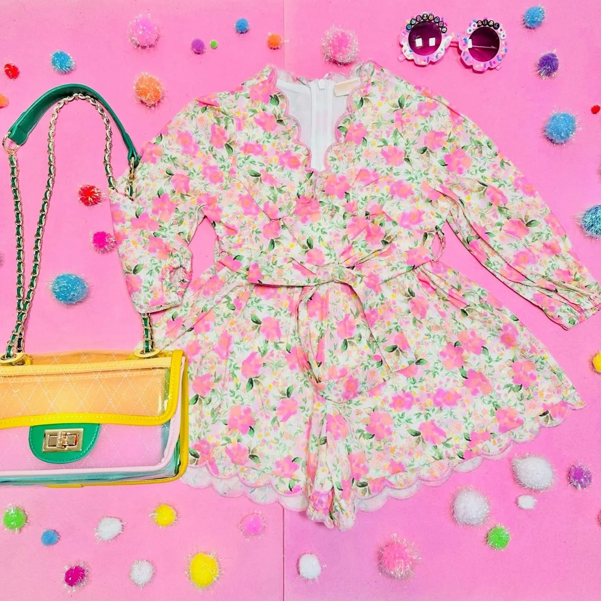 COLETTE FLORAL FLORAL ROMPER