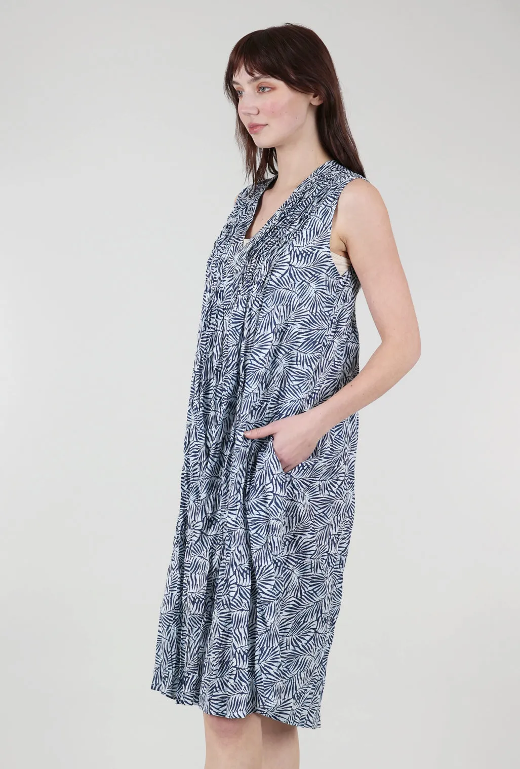 Fern Print Lor Dress, Navy