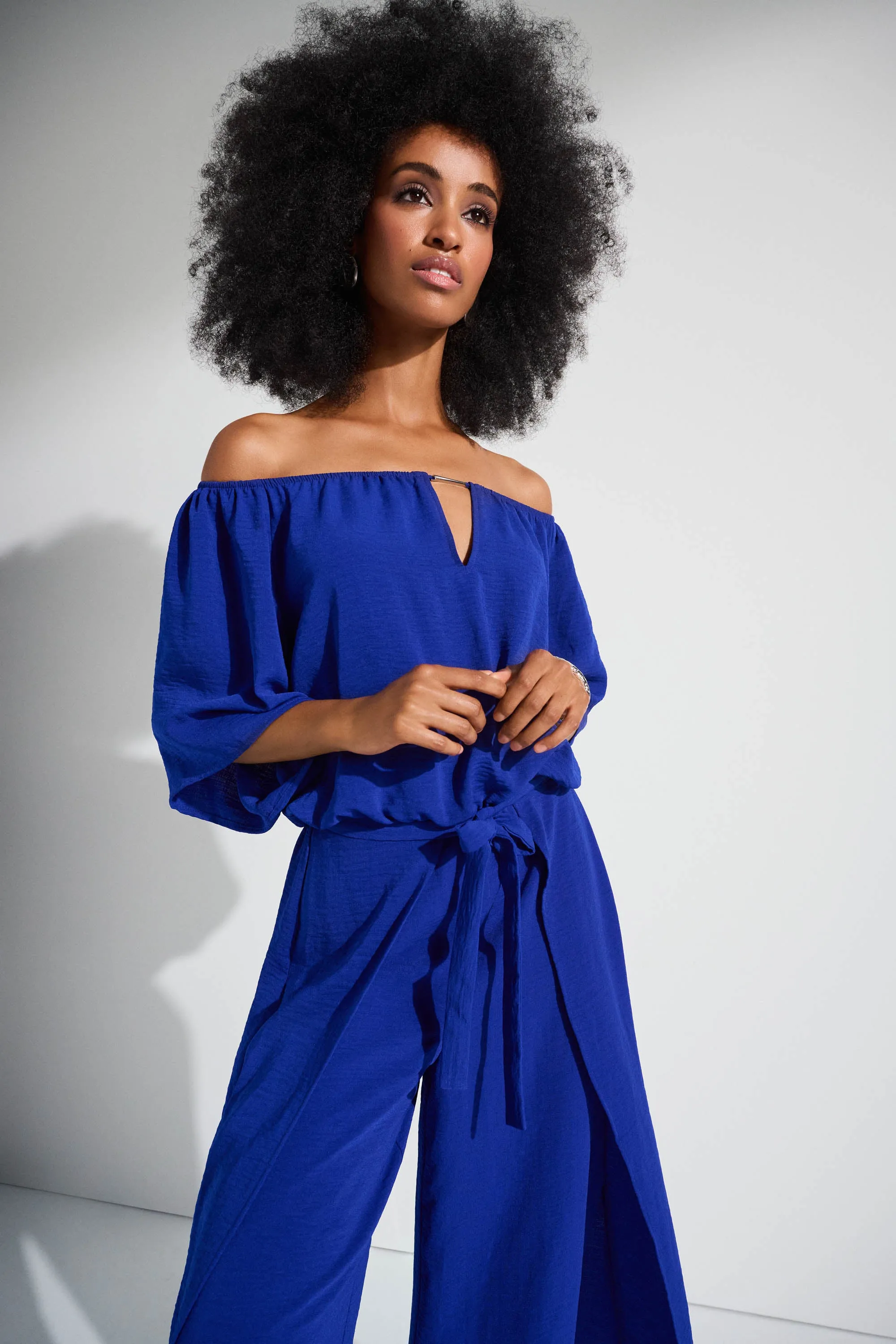 Gauze Off-Shoulder Culotte Jumpsuit