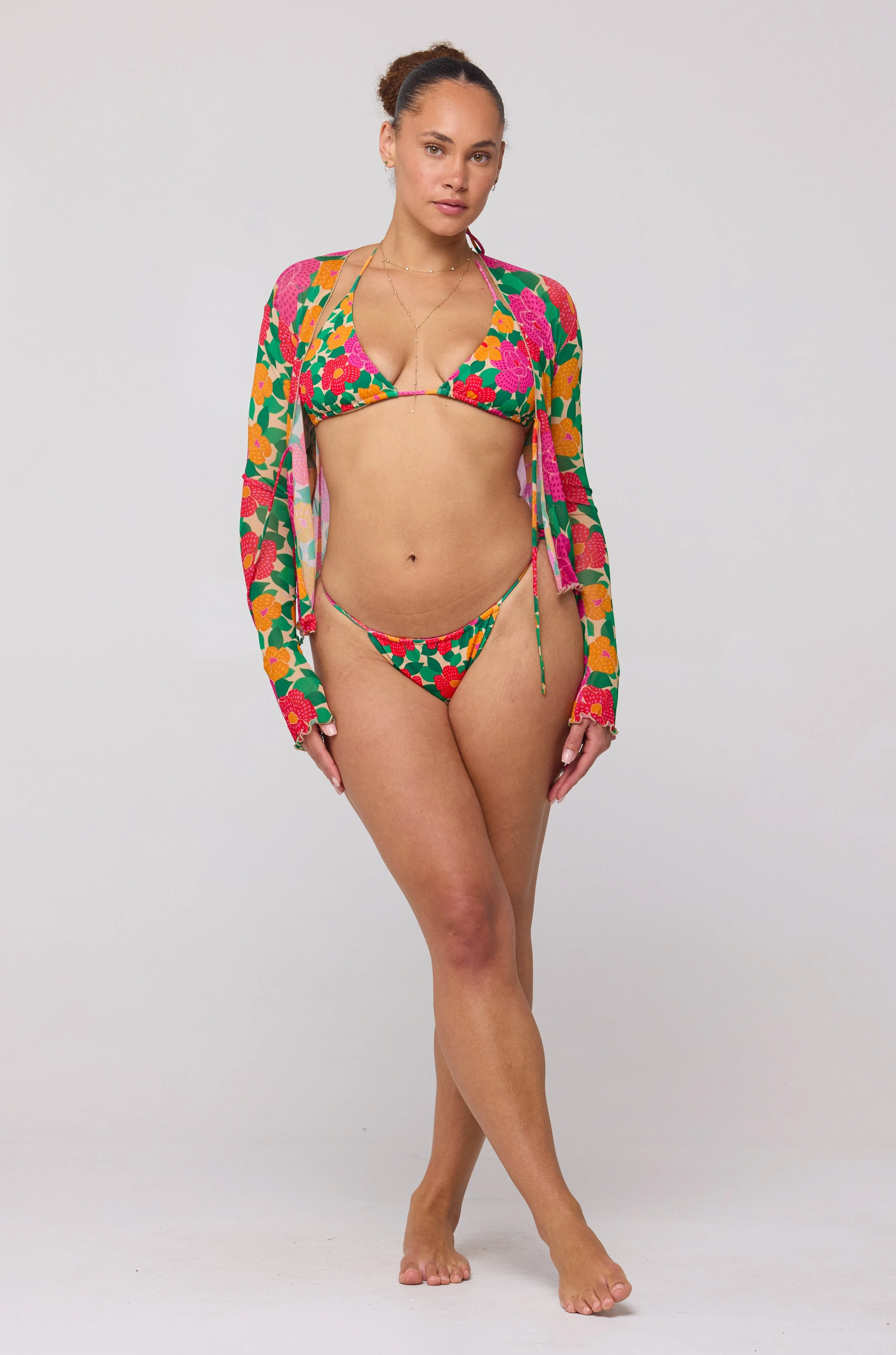 Kyle Triangle Bikini Top in Cuba