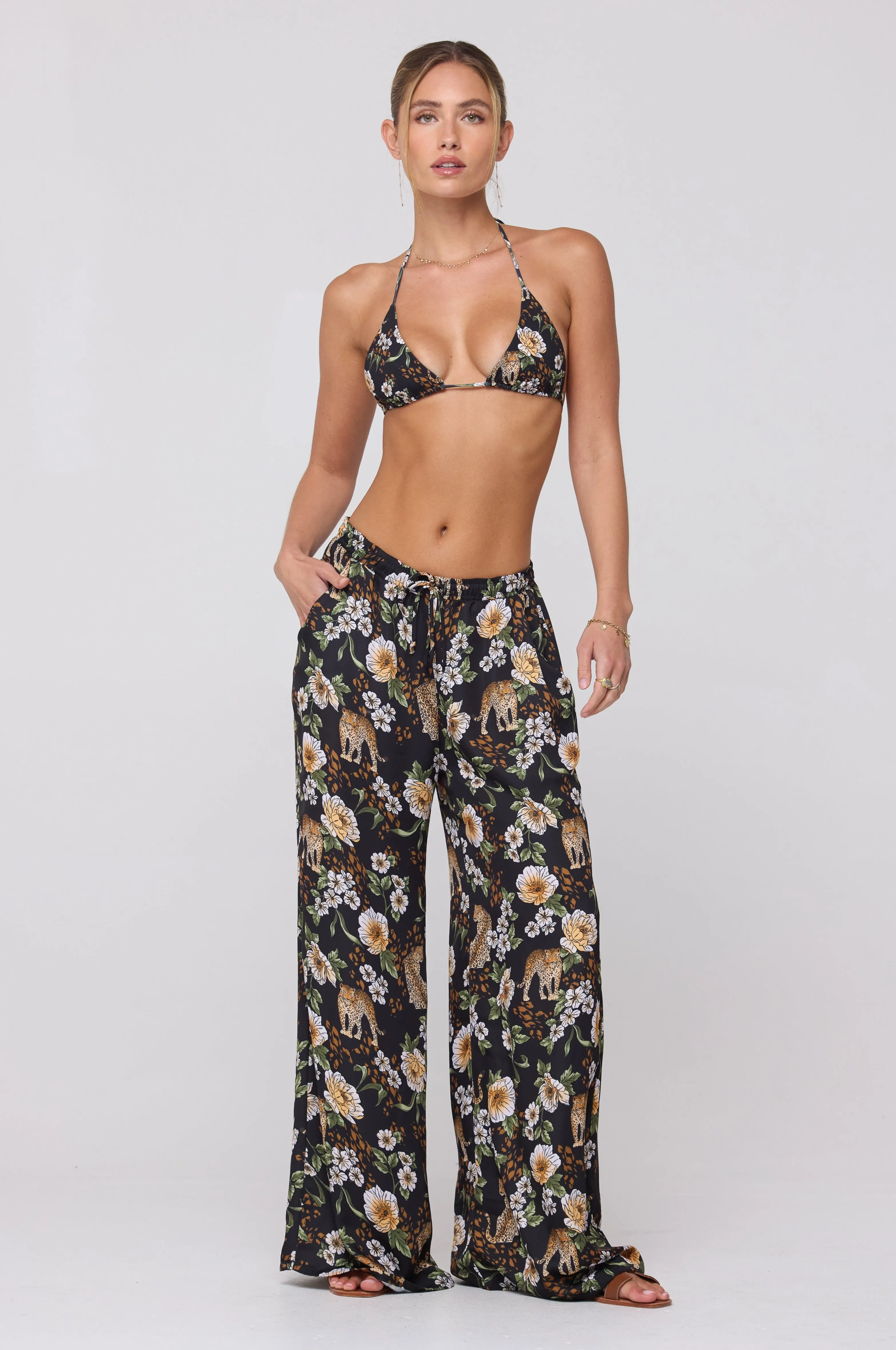 Kyle Triangle Bikini Top in Tropic