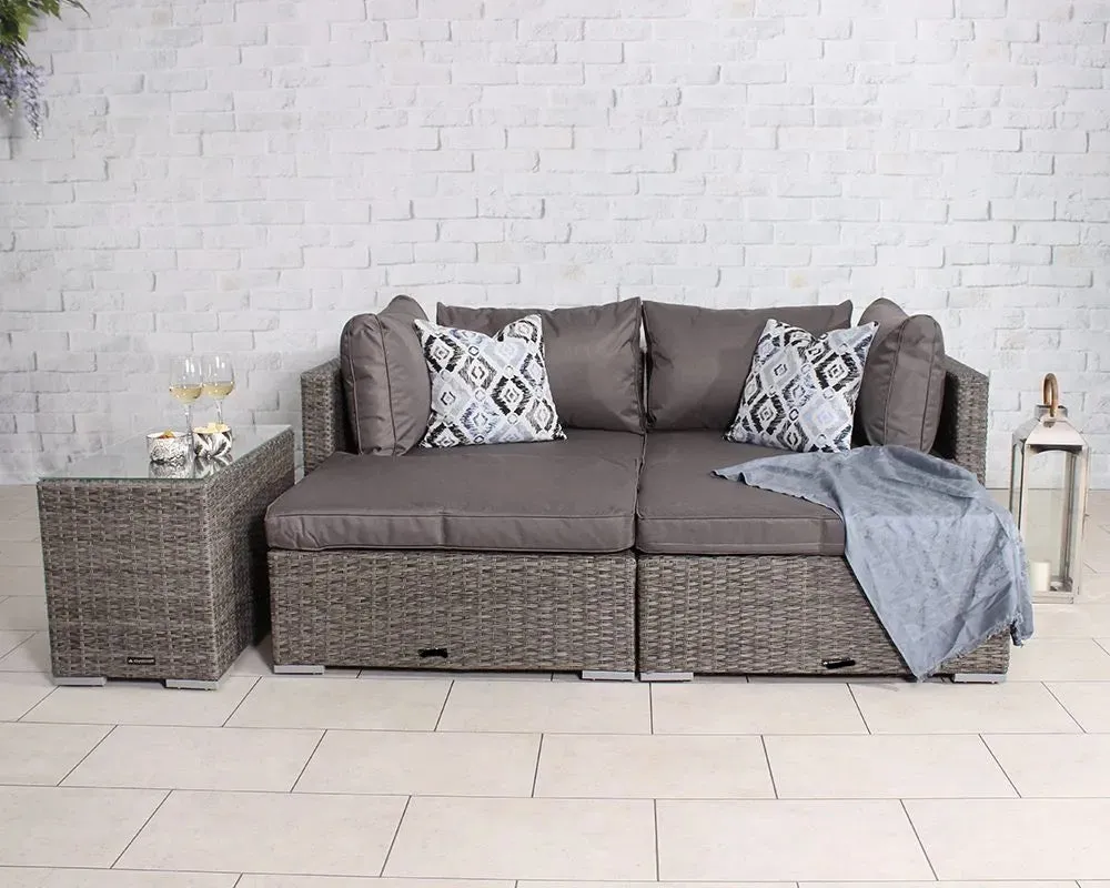 Mirage 4 Seater 5pc Multi Setting Relaxer Set- Grey