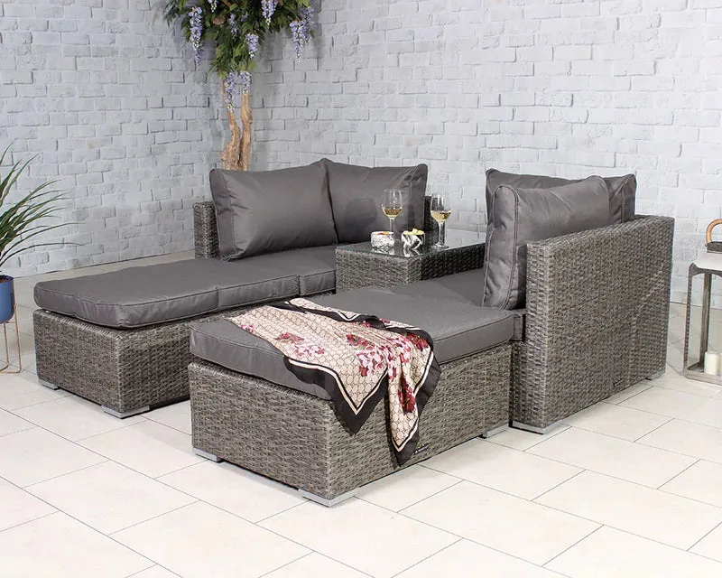 Mirage 4 Seater 5pc Multi Setting Relaxer Set- Grey