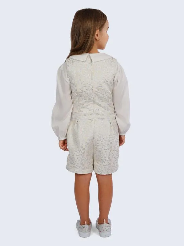 One Friday Off-white Jumpsuit with Shirt