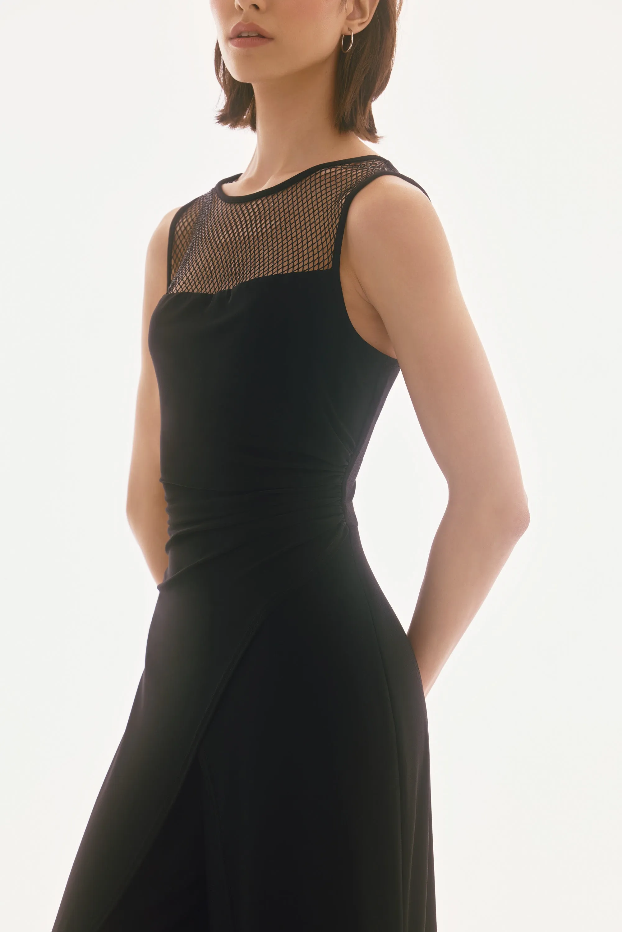 Silky Knit Sleeveless Culotte Jumpsuit