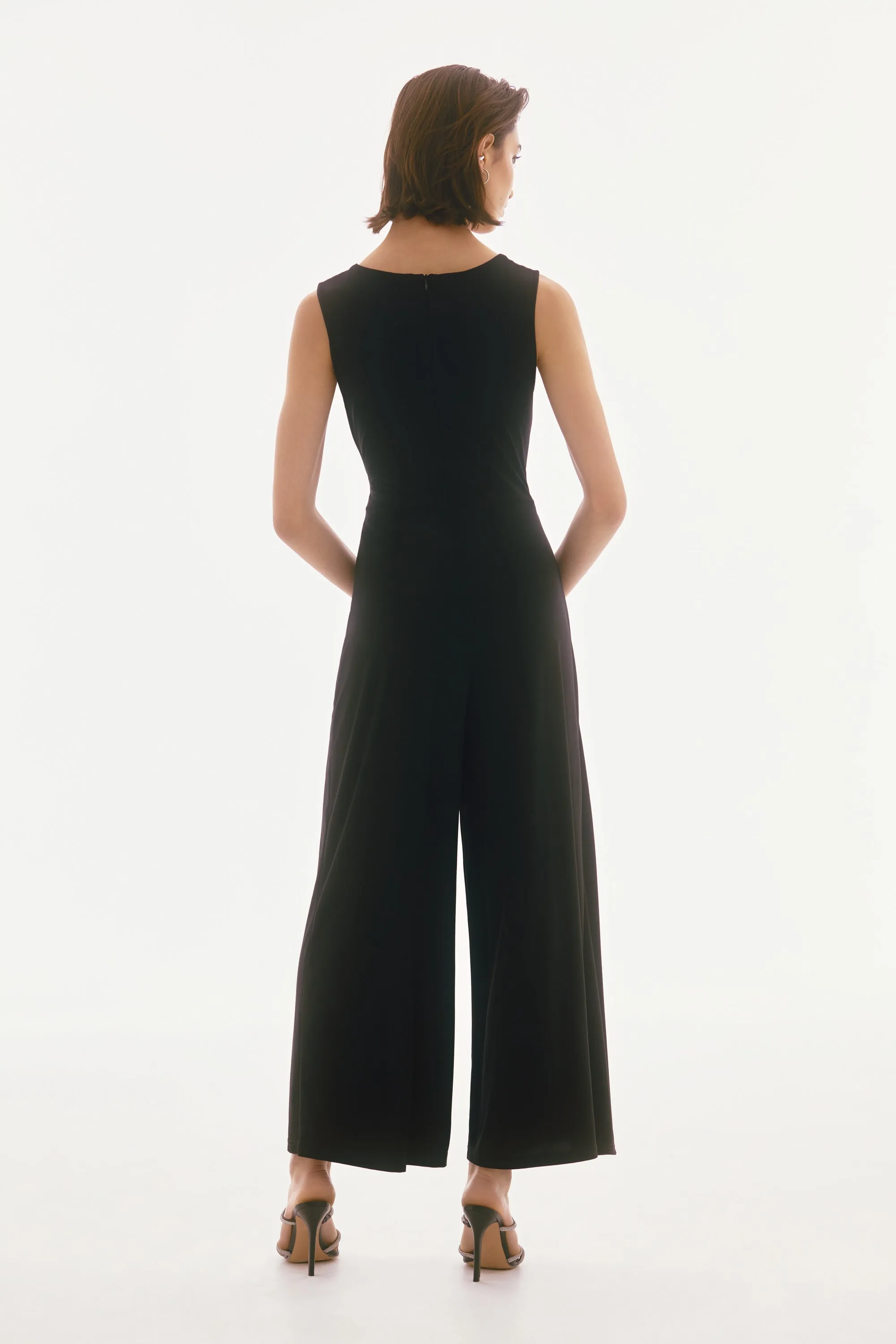Silky Knit Sleeveless Culotte Jumpsuit