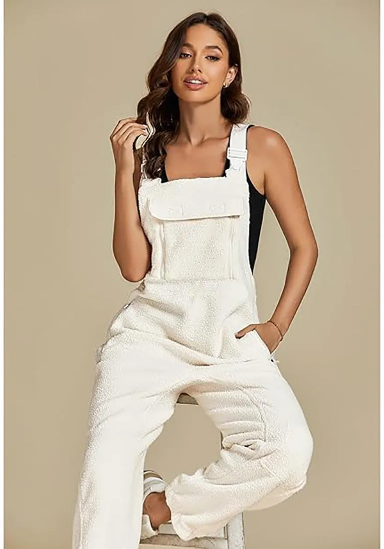 Women's Casual Adjustable Strap Overall Wide Leg Sport Polyster Fashion